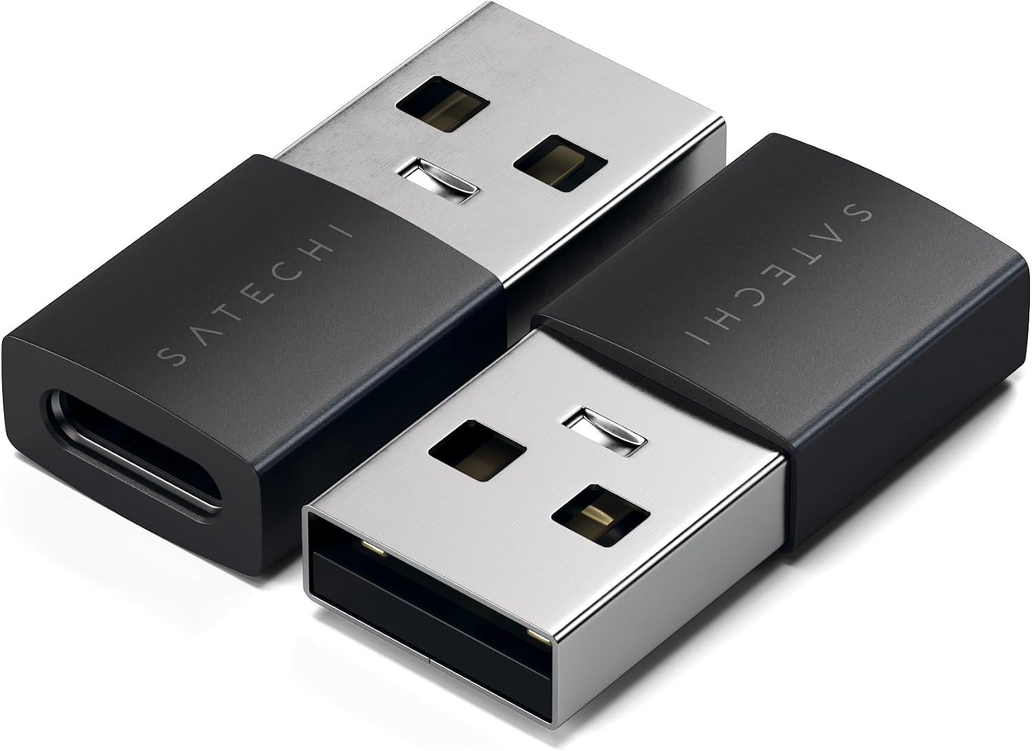 Detalle de Satechi Adattatore USB-A a USB-C (Pack 2): trasferimento ultra-veloce e ricarica compatta per carPlay e PC