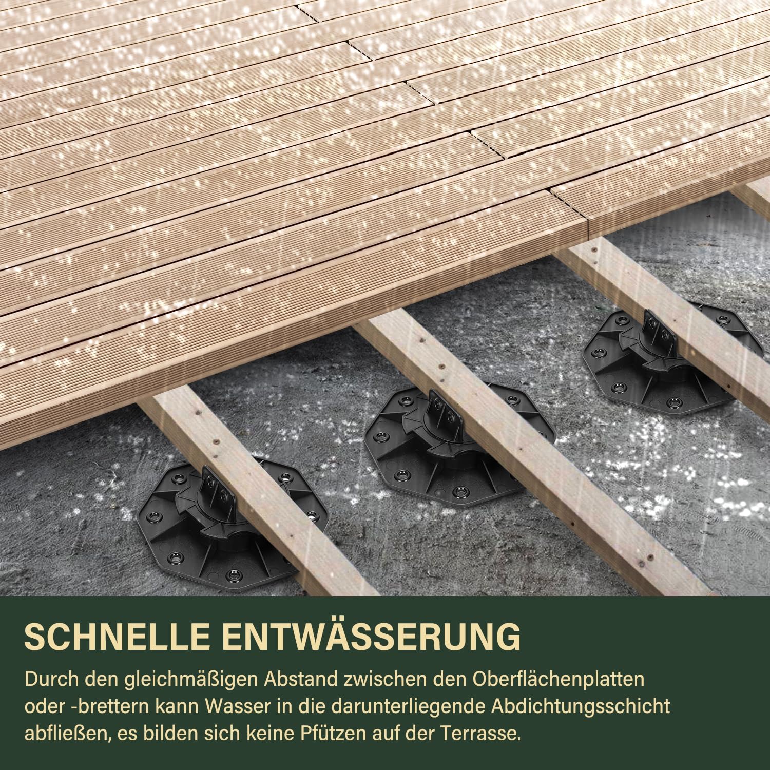 Thumbnail 4 de HERRSELSAM Stelzlager höhenverstellbar (18–30 mm) für Terrassenplatten – 50 Stück Stellfüße