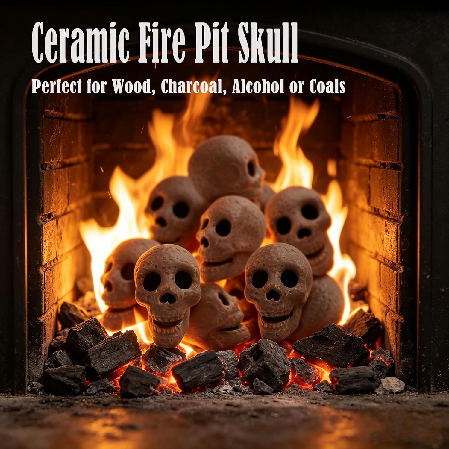 Detalle 2 de CAAHANJIA Ceramic Skull Decor, Light Brown