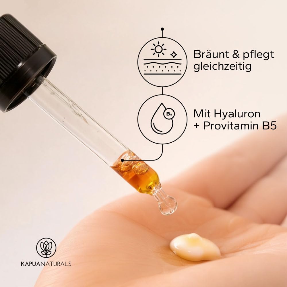 Detalle 2 de Selbstbräuner Gesicht • Self Tanning Drops – 30 ml Konzentrat mit TAN&CARE SYSTEM