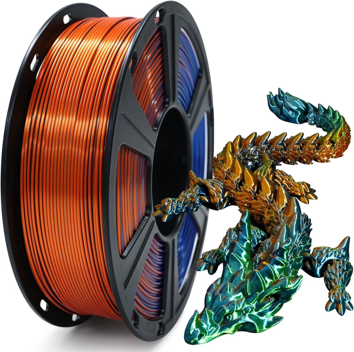 Thumbnail 6 de GIANTARM Silk PLA Filament 1,75 mm (±0,02 mm) tricolor Rot+Grün+Blau, 1 kg – vakuumverpackt