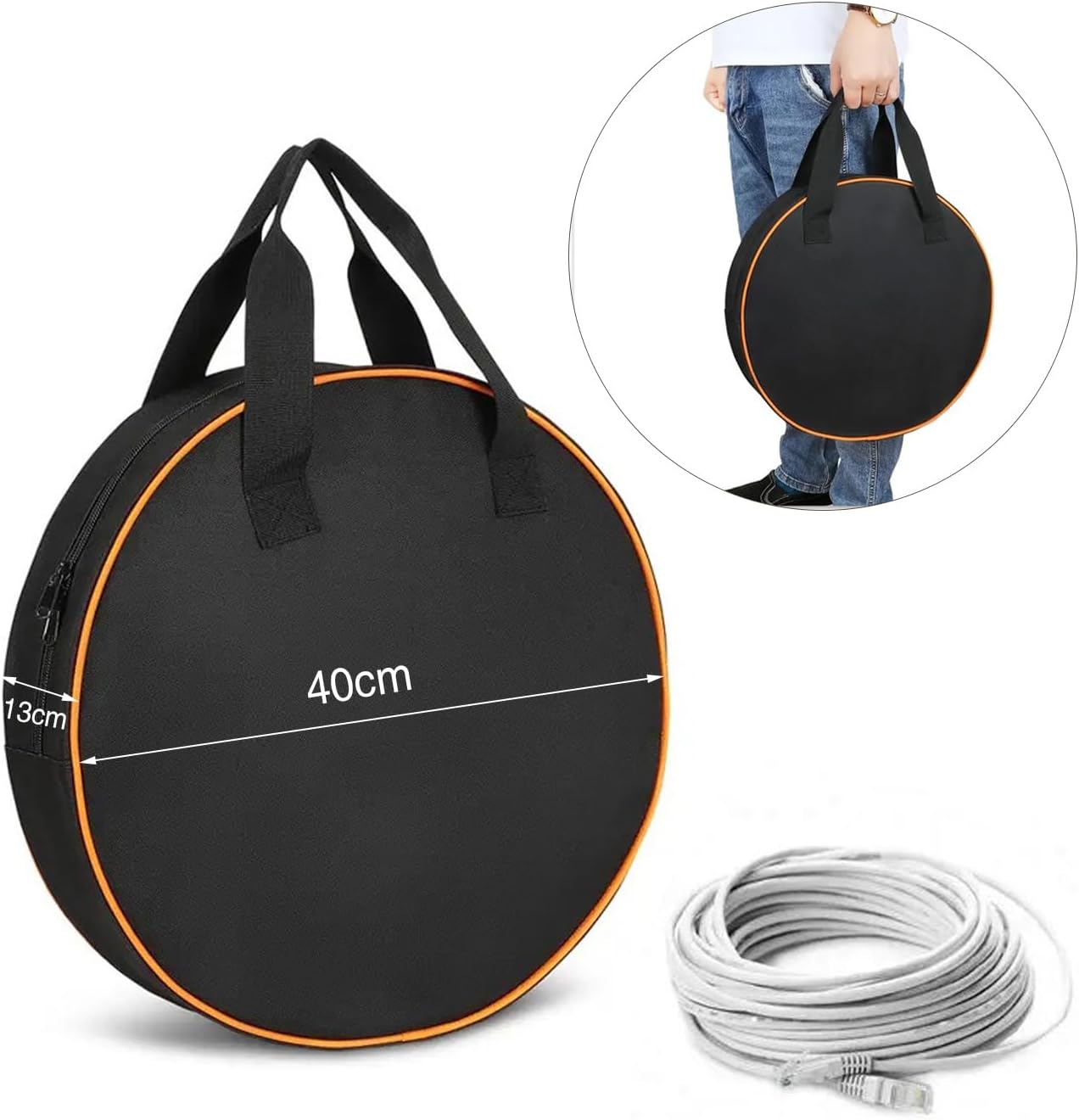 Thumbnail 1 de PERSENTU Waterproof Heavy Duty Cable Storage Bag: Large Capacity Organiser for Campervan & EV Cables