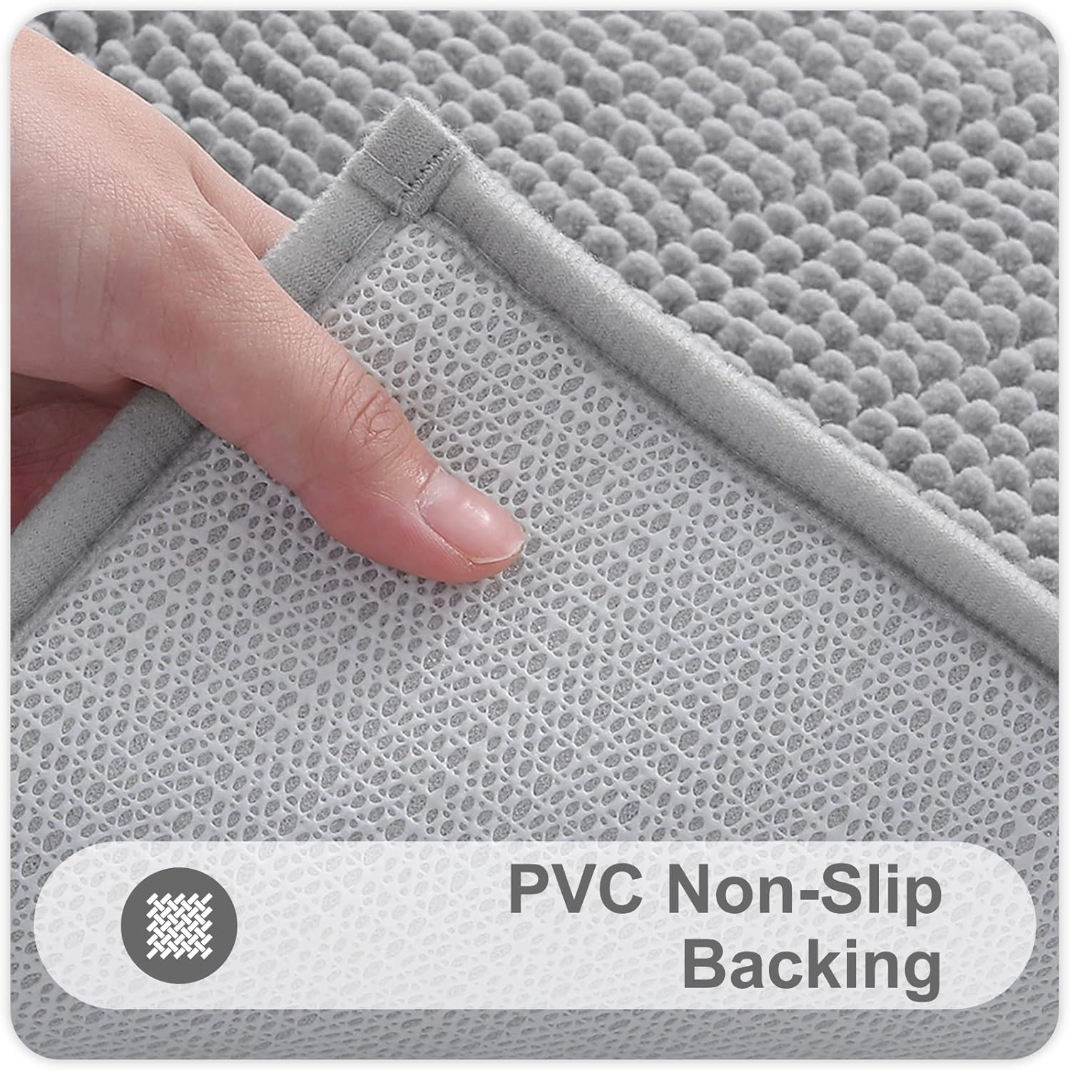 Thumbnail 5 de smiry Non Slip Chenille Bath Mat 40 x 60 cm