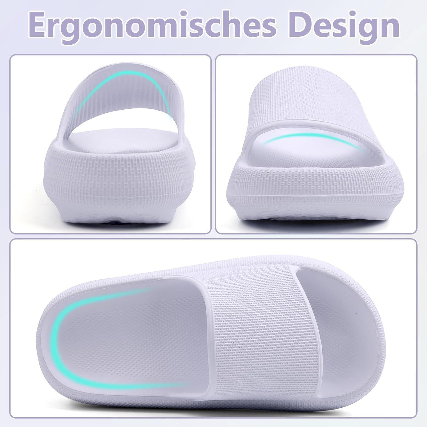 Detalle 2 de Buwege Unisex Kinder Badelatschen – Cozy Slides mit rutschfester Sohle (EU 29–37)