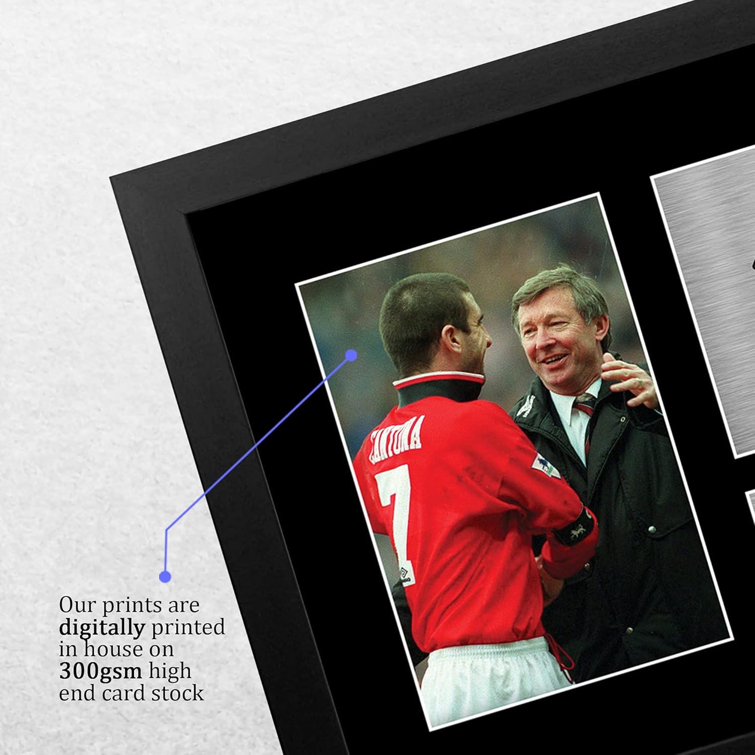 Thumbnail 3 de HWC Trading FR A4 Sir Alex Ferguson & Eric Cantona framed signed-style autograph picture (A4)
