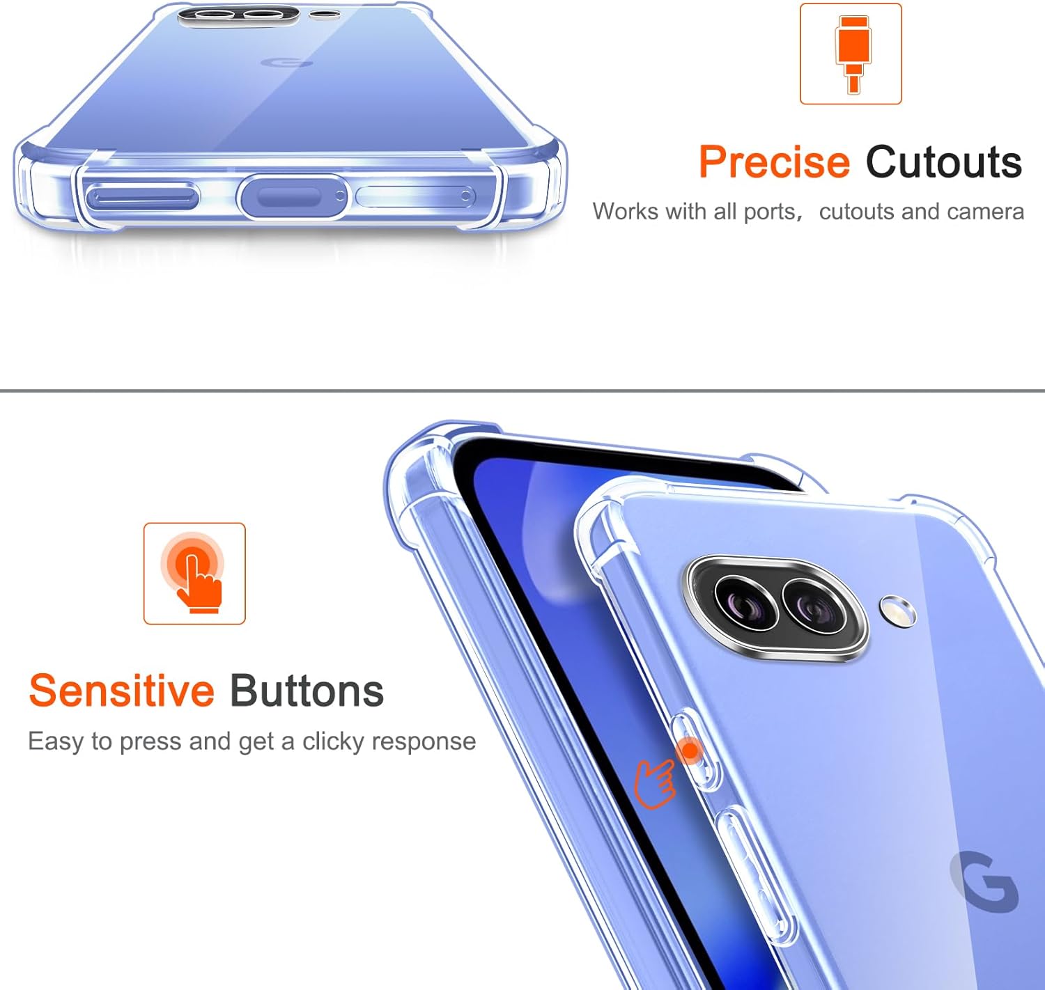 Thumbnail 4 de iVoler 3 in 1 Cover per Google Pixel 9A: protezione completa con 2 vetri temperati inclusi
