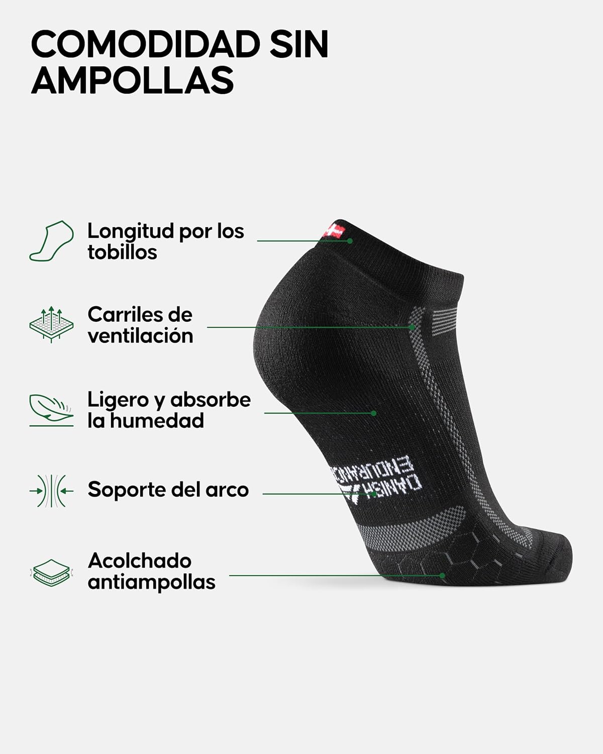 Detalle 2 de DANISH ENDURANCE Calcetines Running 5 Pack