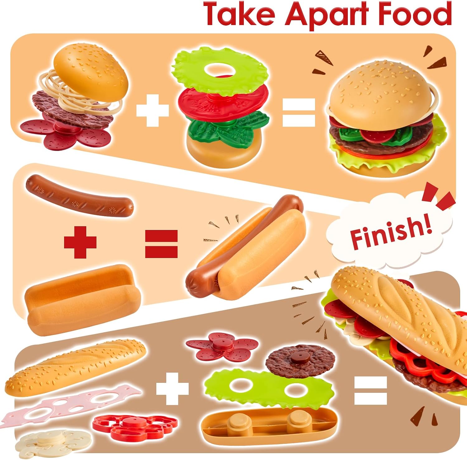 Detalle 2 de BUYGER Pretend Play Kitchen Food Set 14pcs