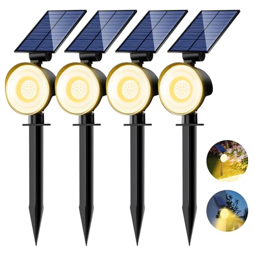 Detalle de nipify Spot Solaire Extérieur – Lot de 4, 53 LED, 3 Modes, Étanche et Réglable