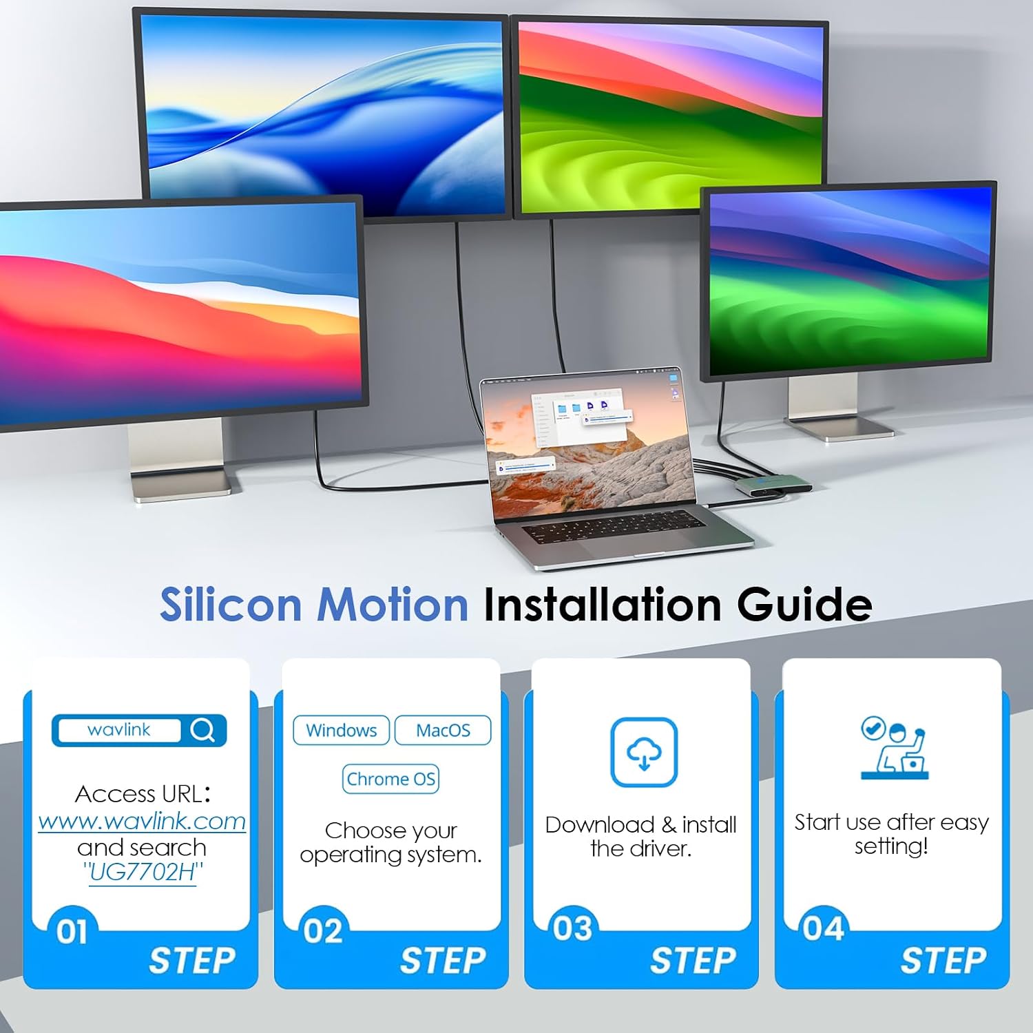 Thumbnail 5 de WAVLINK 4 Monitor Docking Station 140W