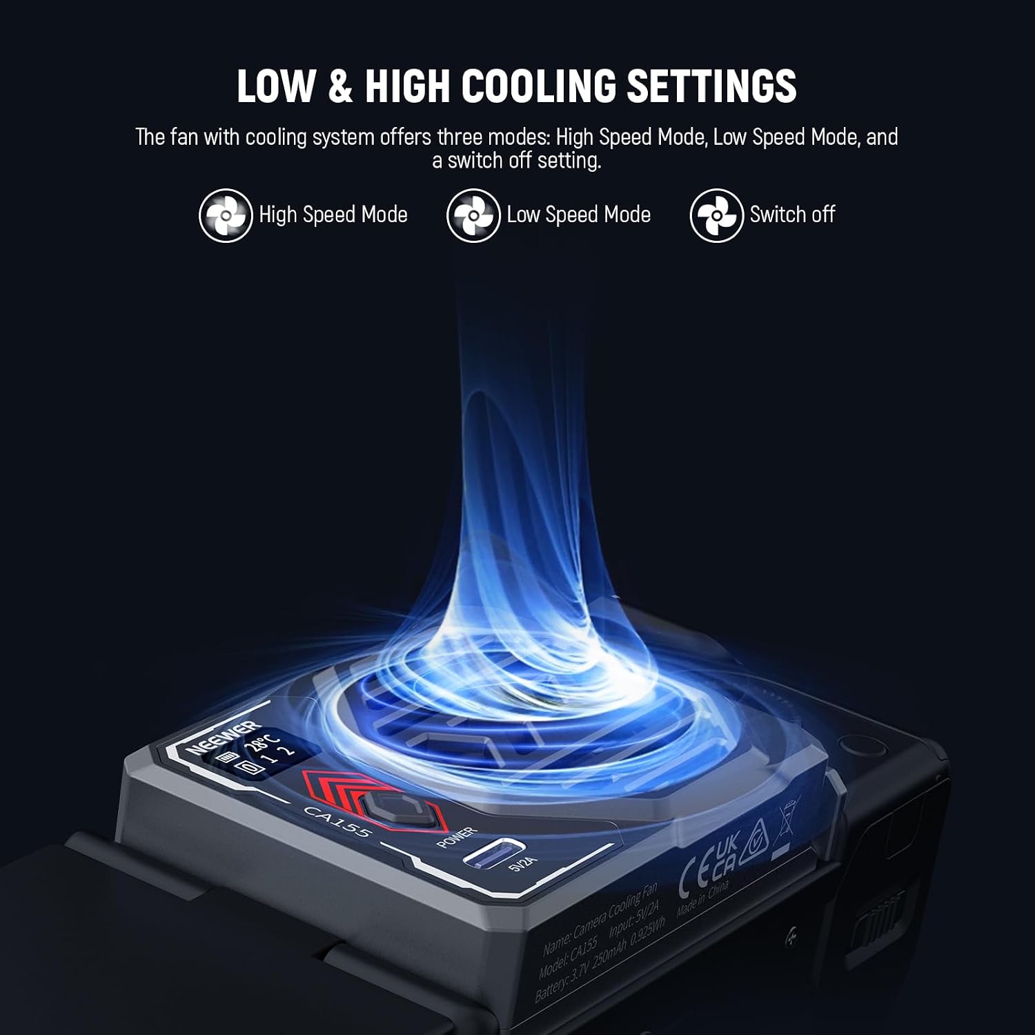 Thumbnail 3 de NEEWER BASICS Camera Cooling Fan with Battery