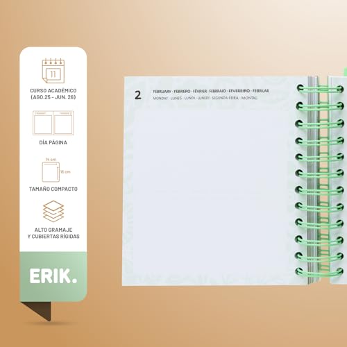 Thumbnail 2 de Grupo Erik Agenda Escolar 2025-2026 Día por Página Kraft — Agenda primaria con pegatinas