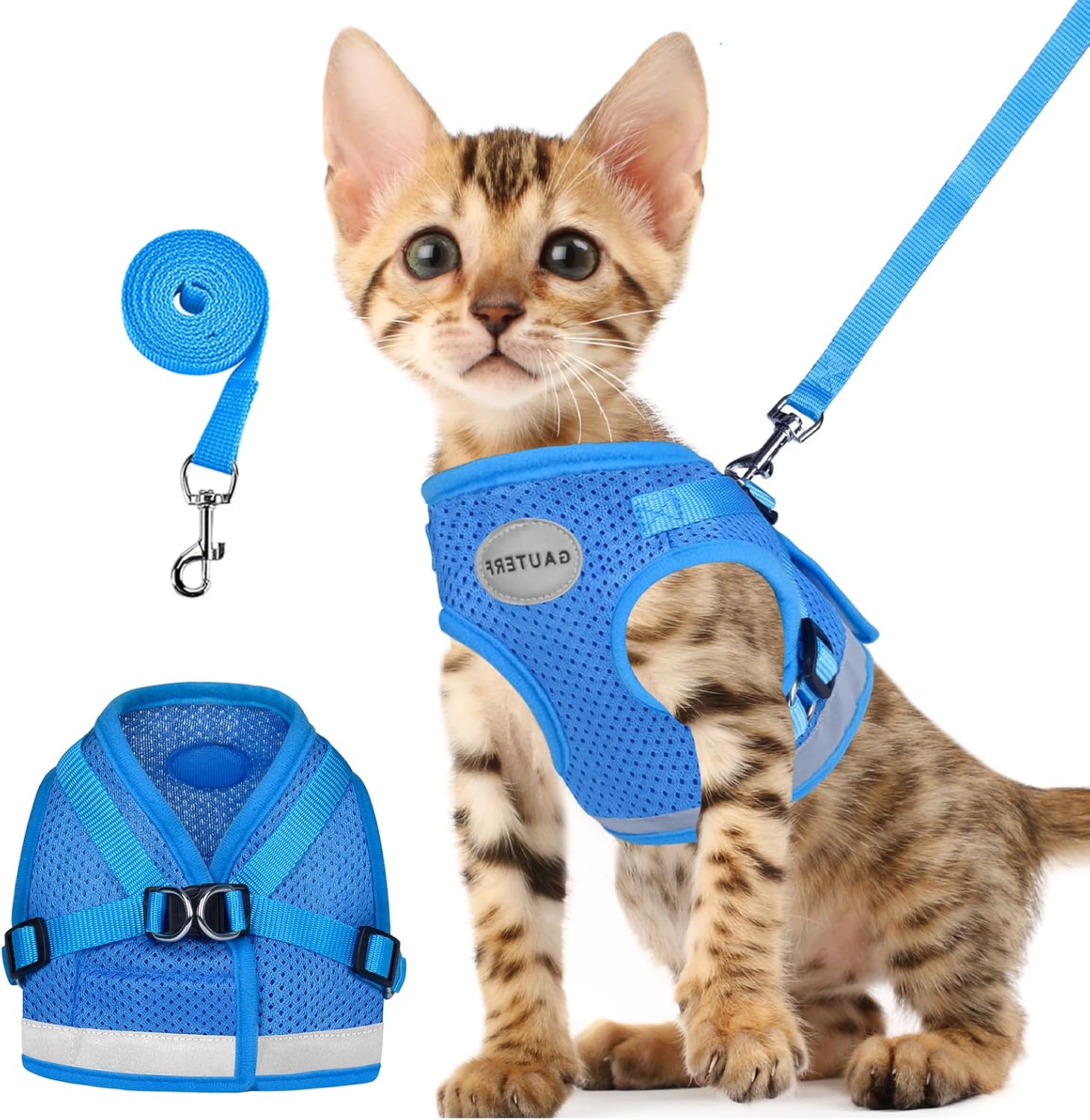 Detalle de Cat Harness and Leash Set, Soft Mesh