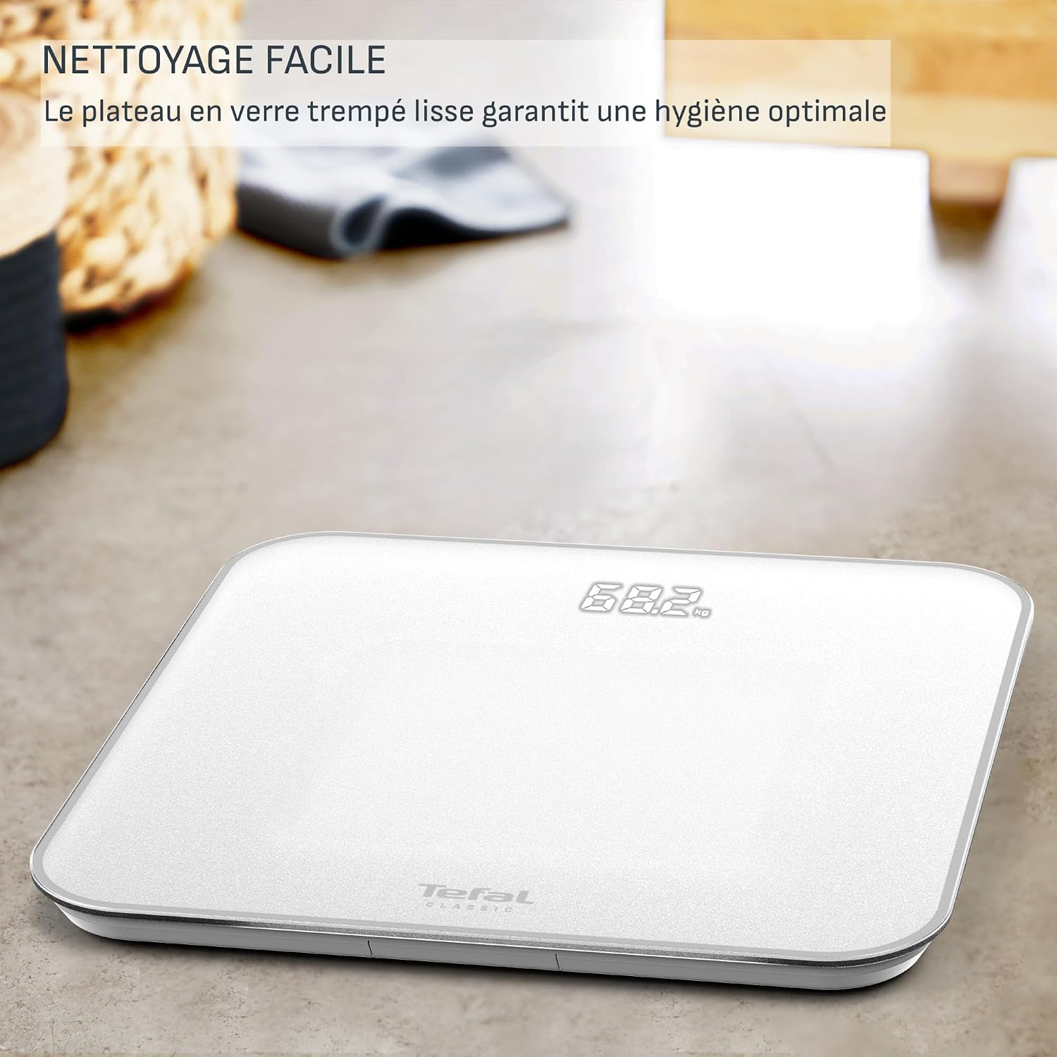 Detalle de Tefal Classic 2.0 elektronische personenweegschaal, 180 kg, 100 g en led-display