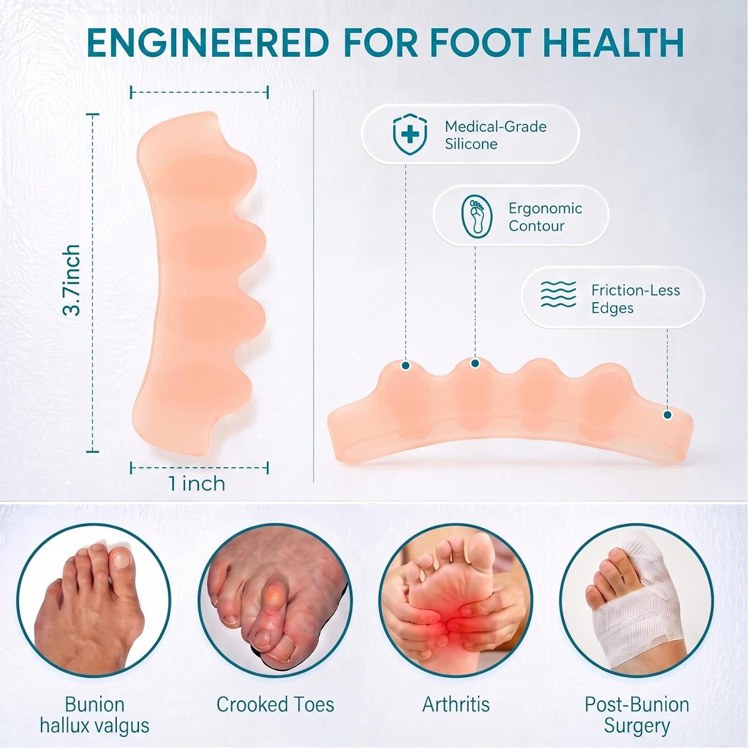 Detalle de KTSAY Silicone Toe Separators