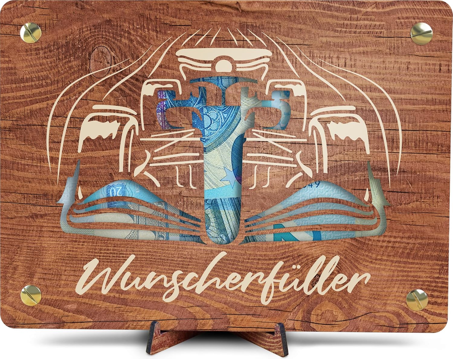 Thumbnail 6 de XL Geldgeschenk aus Holz 20x15 cm