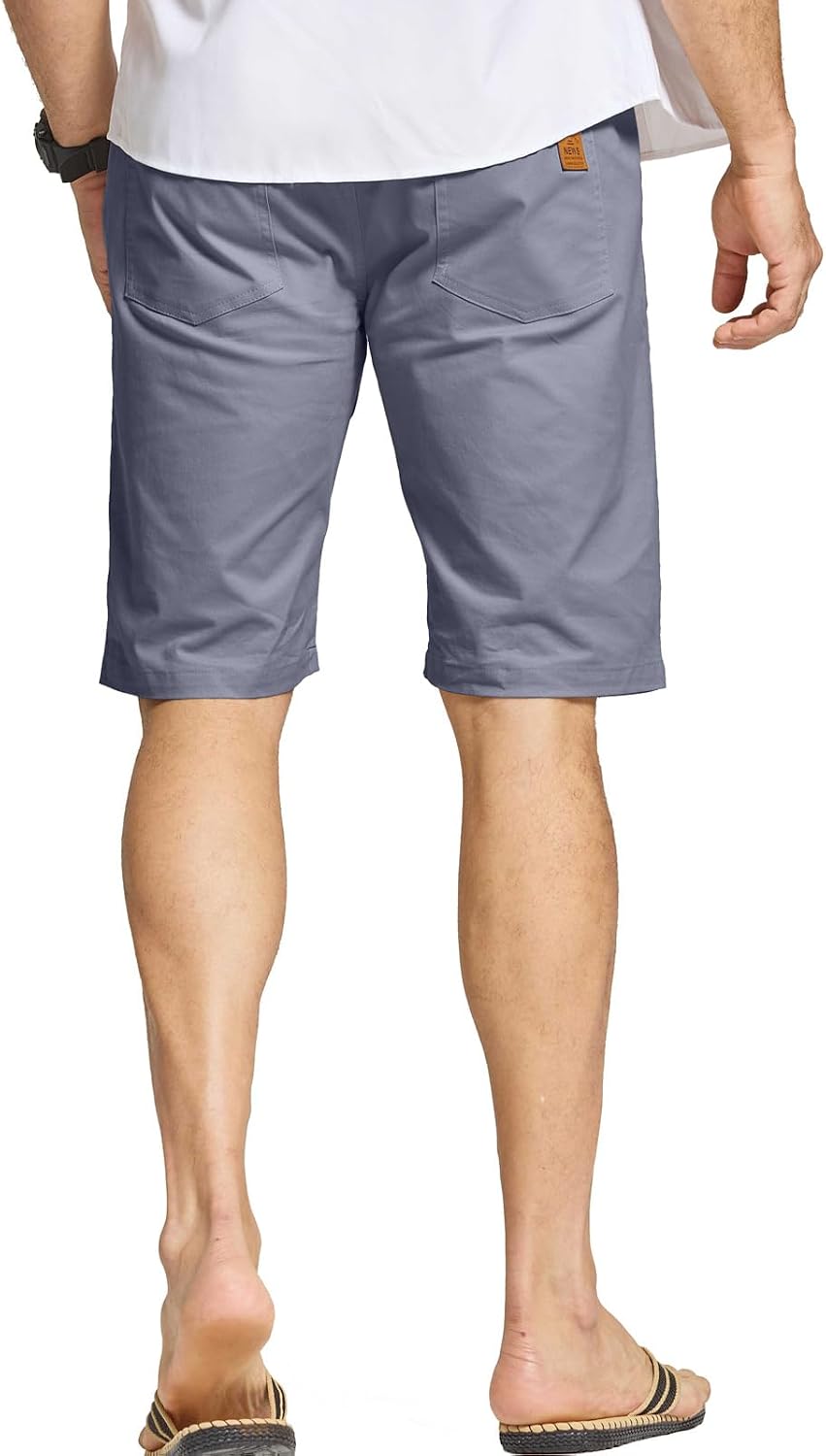 Detalle de ZOXOZ Kurze Hose Herren Shorts Sommer – Chino-Style mit elastischer Taille und vier Taschen