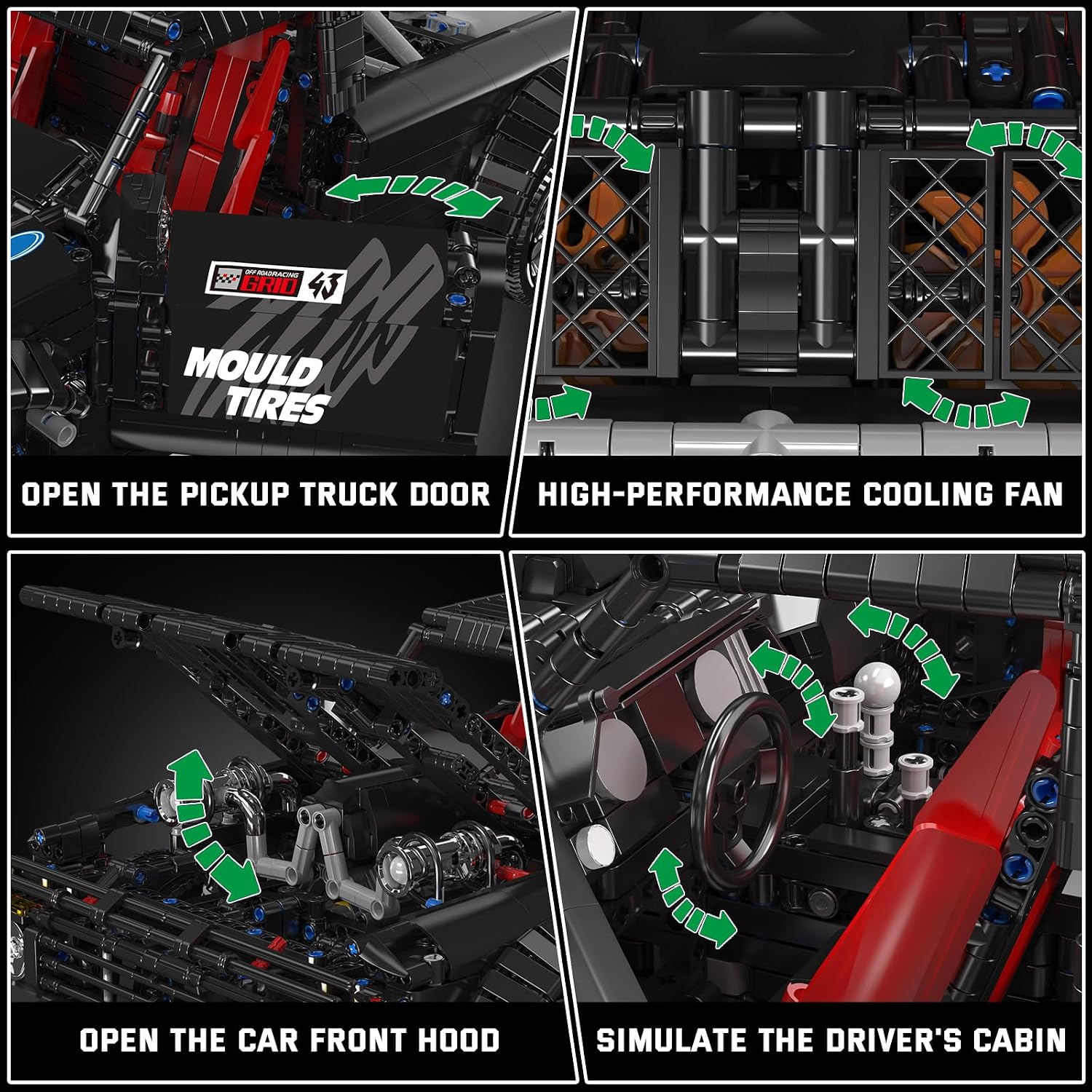 Thumbnail 4 de Mould King 13082 Pickup Truck 3695 pieces