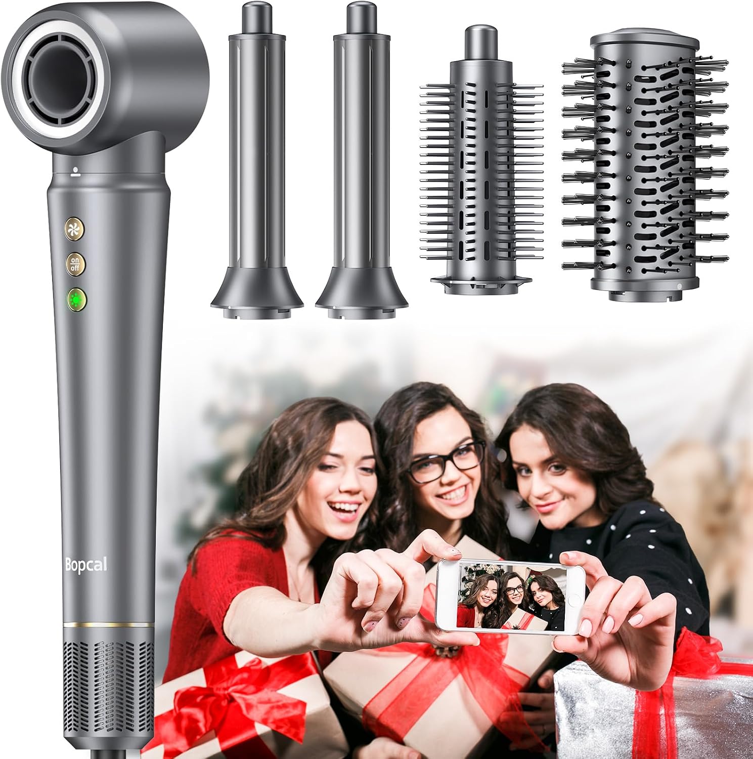 Detalle de Bopcal 5 in 1 Airstyler – Multifunktionaler Hairstyler-Set mit 160000 U/Min und Coanda-Effekt
