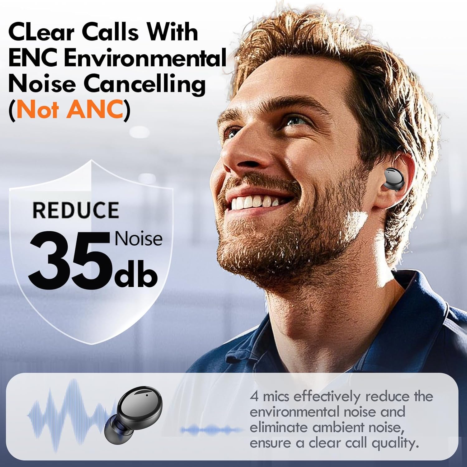 Detalle 1 de Lanteso True Wireless 48H Playtime Earbuds