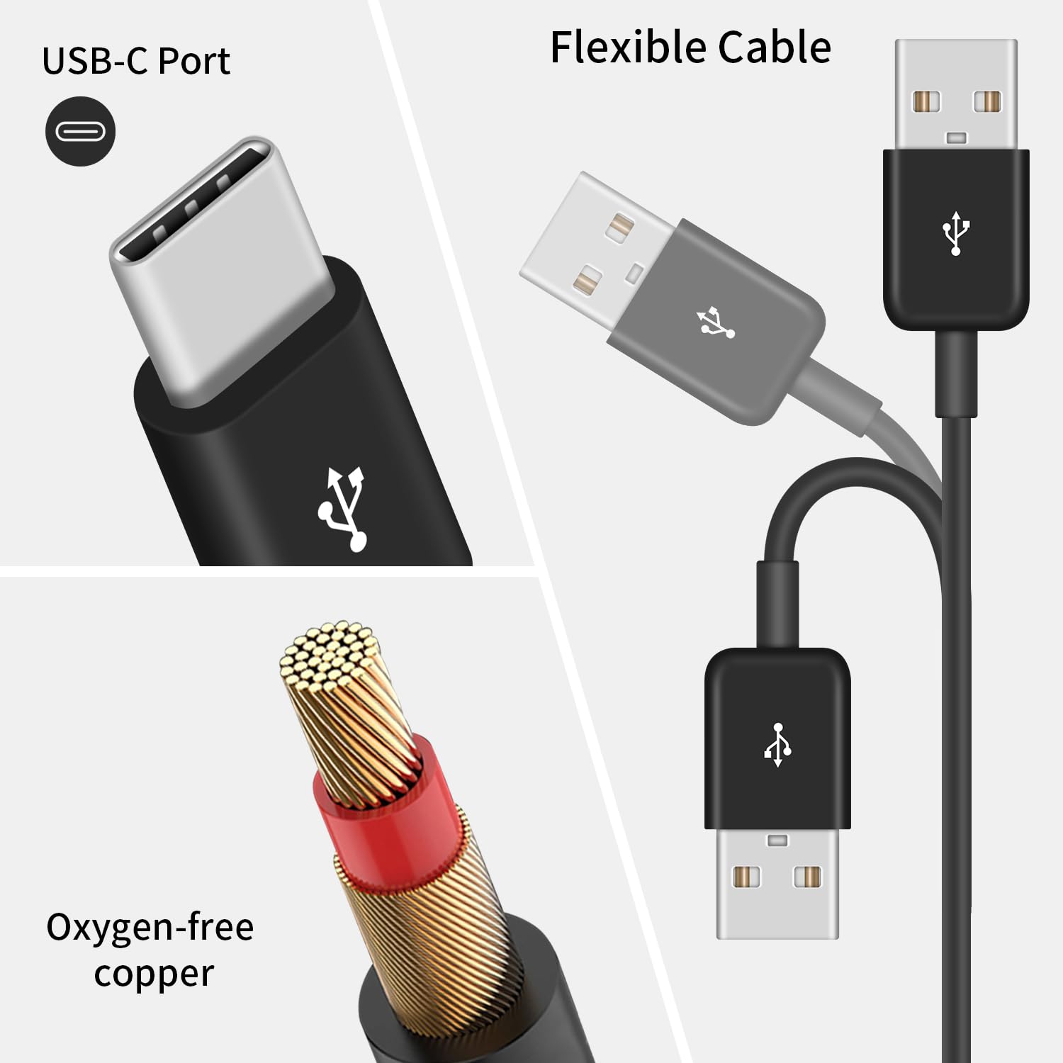 Thumbnail 4 de Maxhood 6-in-1 USB-C Splitter Cable (USB 2.0 Type A to 6 Type-C) with 3A Fast Charge, 1.5ft