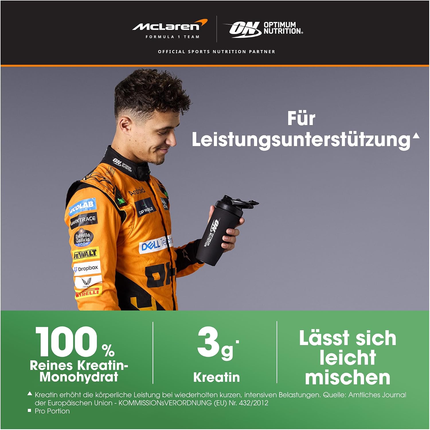 Detalle de Optimum Nutrition Mikronisiertes Kreatin Pulver – geschmacksneutral, 317 g (93 Portionen)
