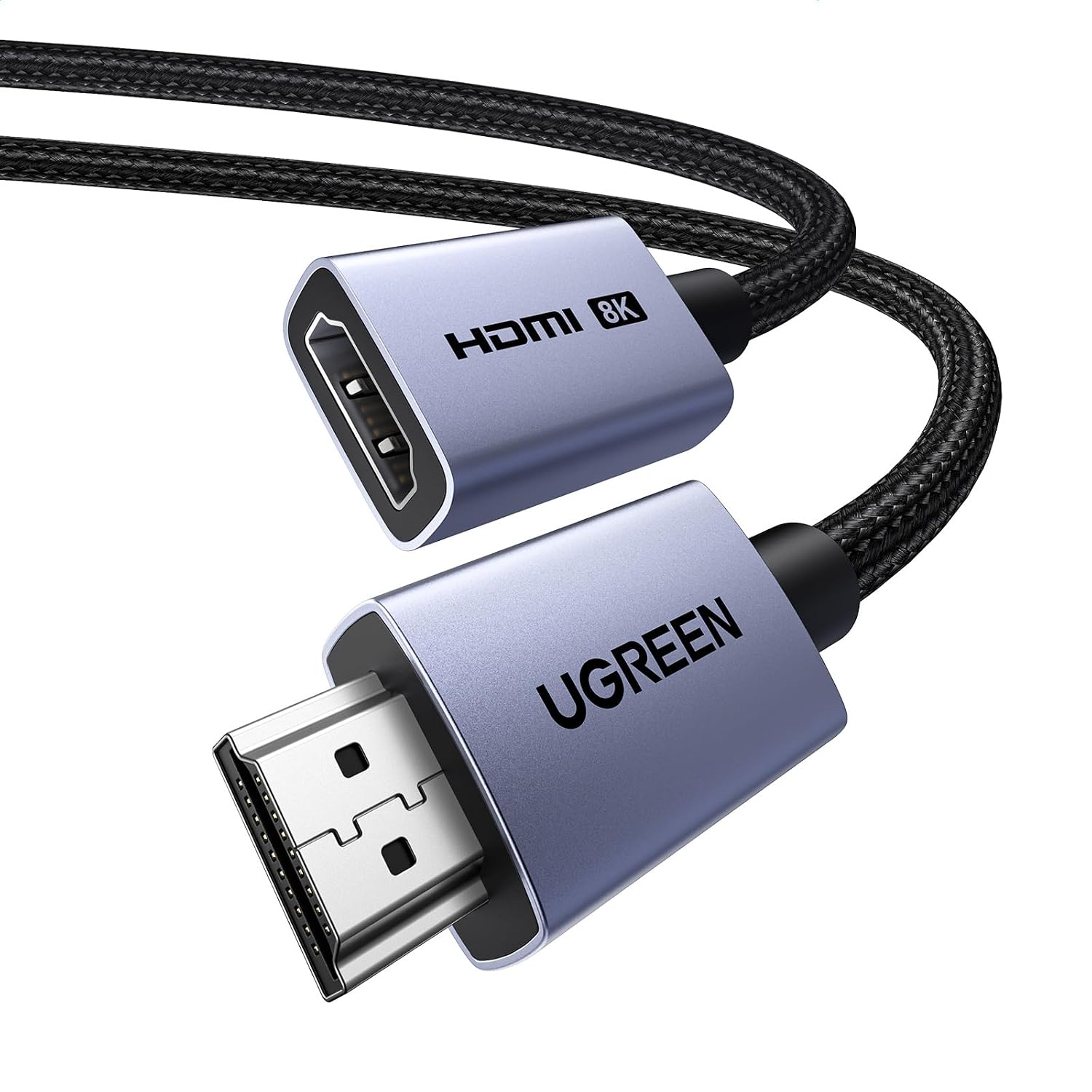 Detalle de UGREEN HDMI 2.1 Verlängerungskabel 2M – 8K@60Hz, 4K@240/144/120Hz, eARC, Dolby Atmos, HDR, VRR, HDCP 2.3