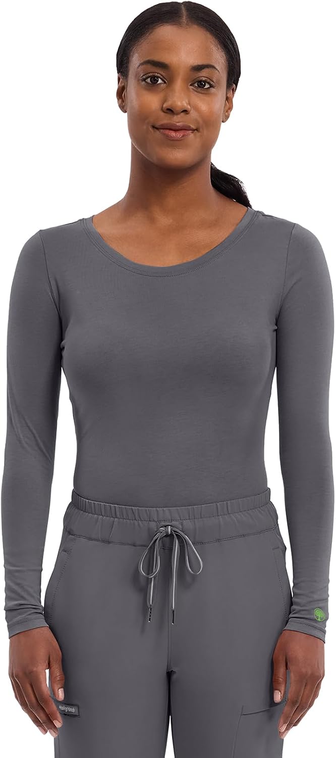 Detalle de Healing Hands Women's Underscrub Top, Cotton Blend