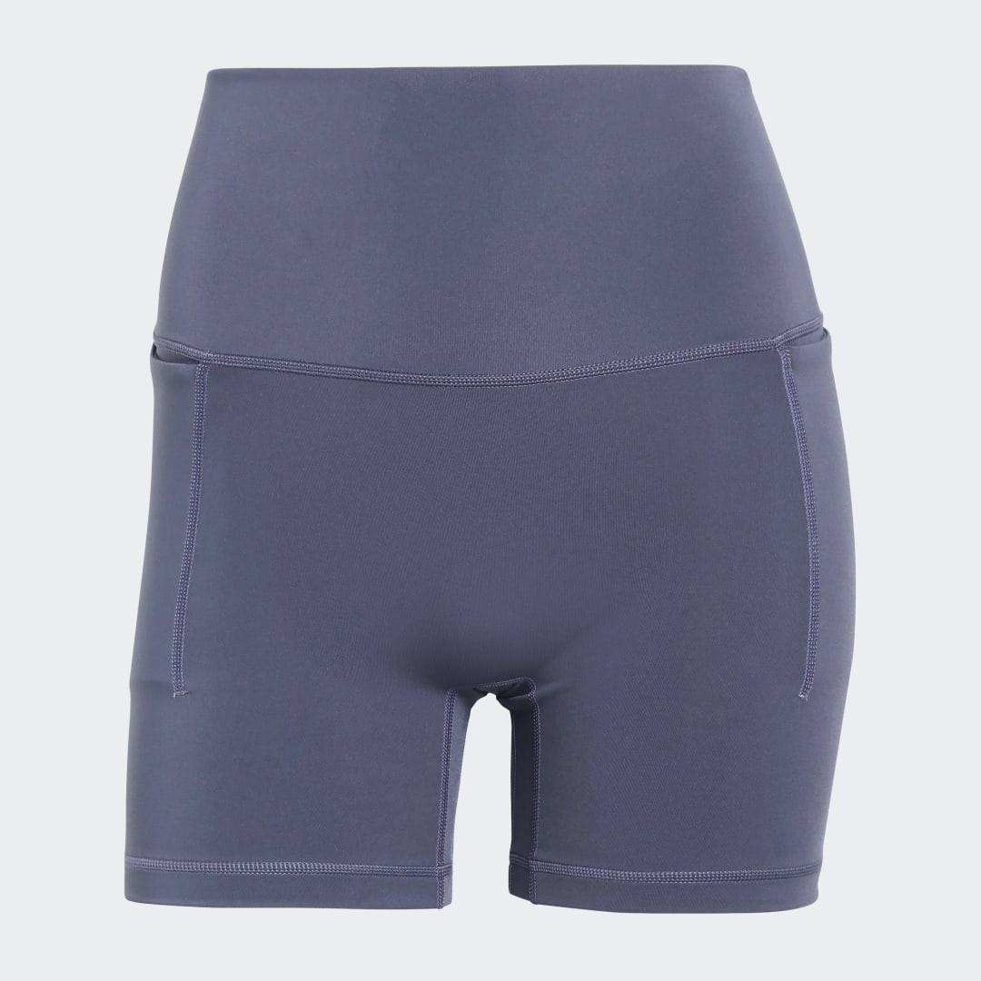 Detalle 2 de Mallas muy cortas 3 Stripes Studio All Me de Adidas – Gris