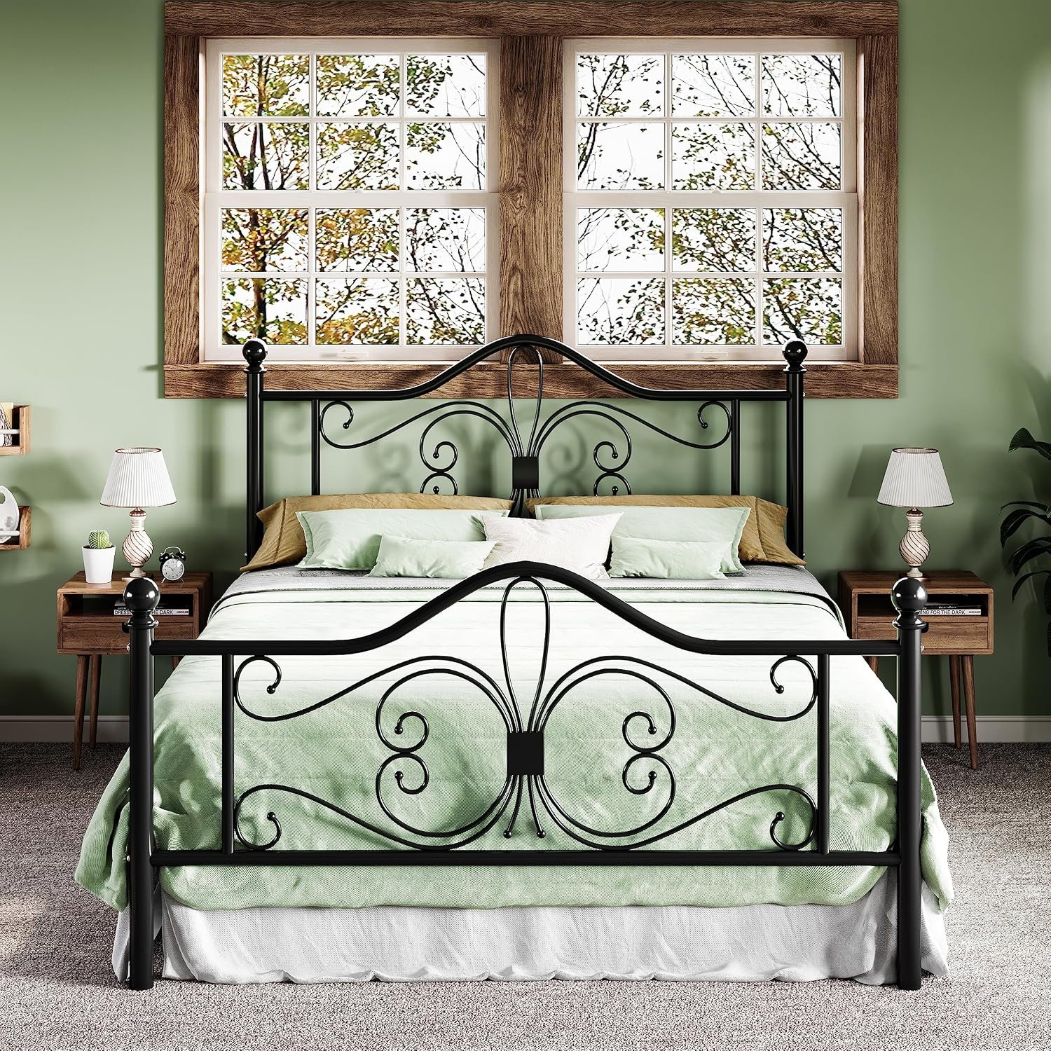 Detalle de Allewie Metal Full Bed Frame