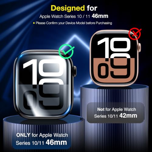 Detalle 2 de LK 6 Stück Schutzfolie für Apple Watch Series 11/10 46mm – TPU-Schutzfolie mit selbstheilender Oberfläche