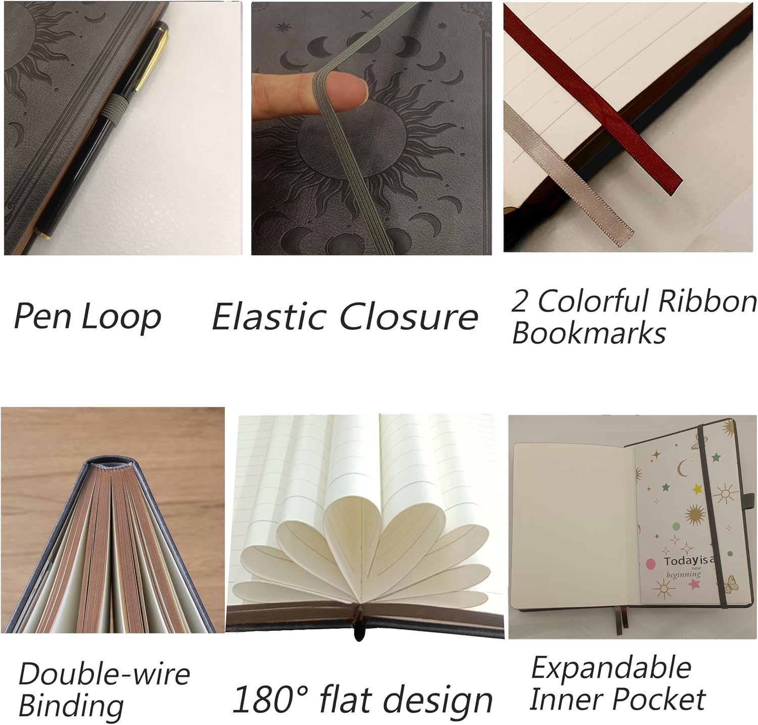 Detalle 2 de B5 lined journal with pen set, 360 pages