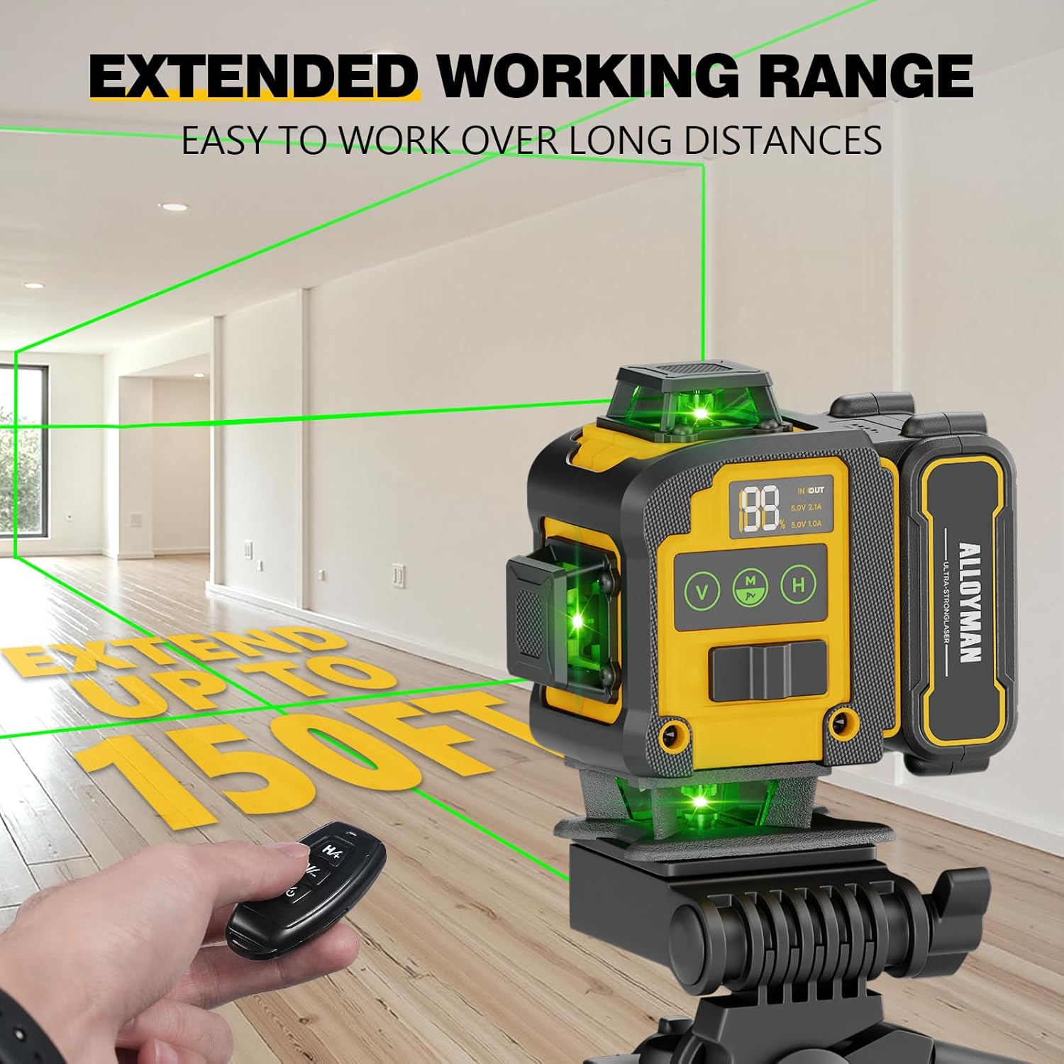 Detalle de Alloyman Laser Level with Tripod 4D Self Leveling 🔆📌⟨WAIT⟩