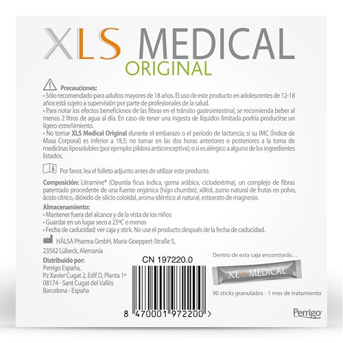 Detalle de XLS Medical Original Pack 1 mes de tratamiento (90 sticks) – pérdida de peso con Litramine