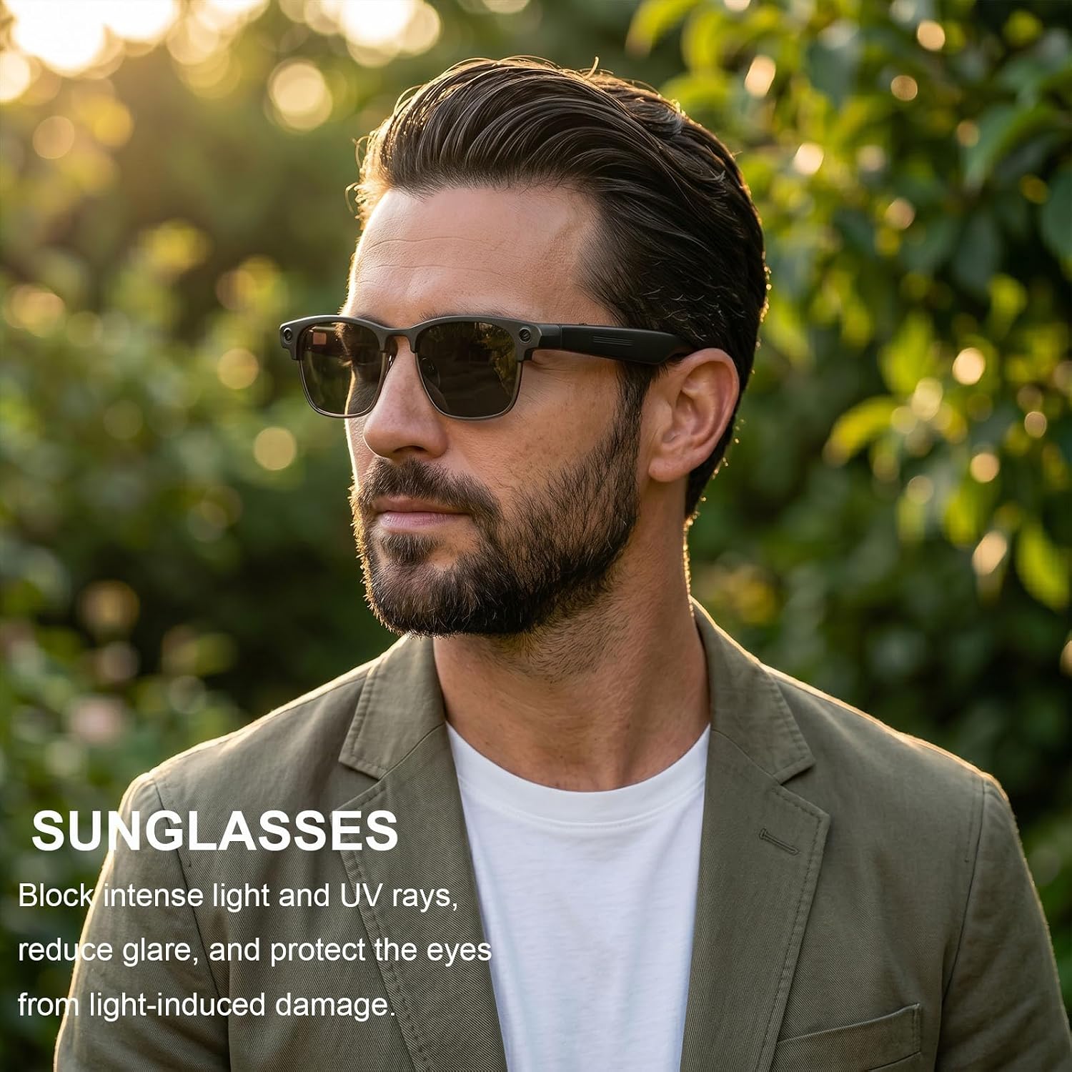 Thumbnail 1 de AI Smart Glasses for Men and Women with 8 MP Camera, Real-Time Translation and Open-Ear Audio
