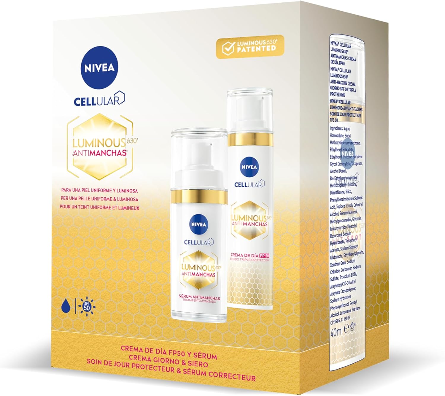Detalle 2 de NIVEA Cellular LUMINOUS 630 Set Antimanchas ✨ Piel Radiante