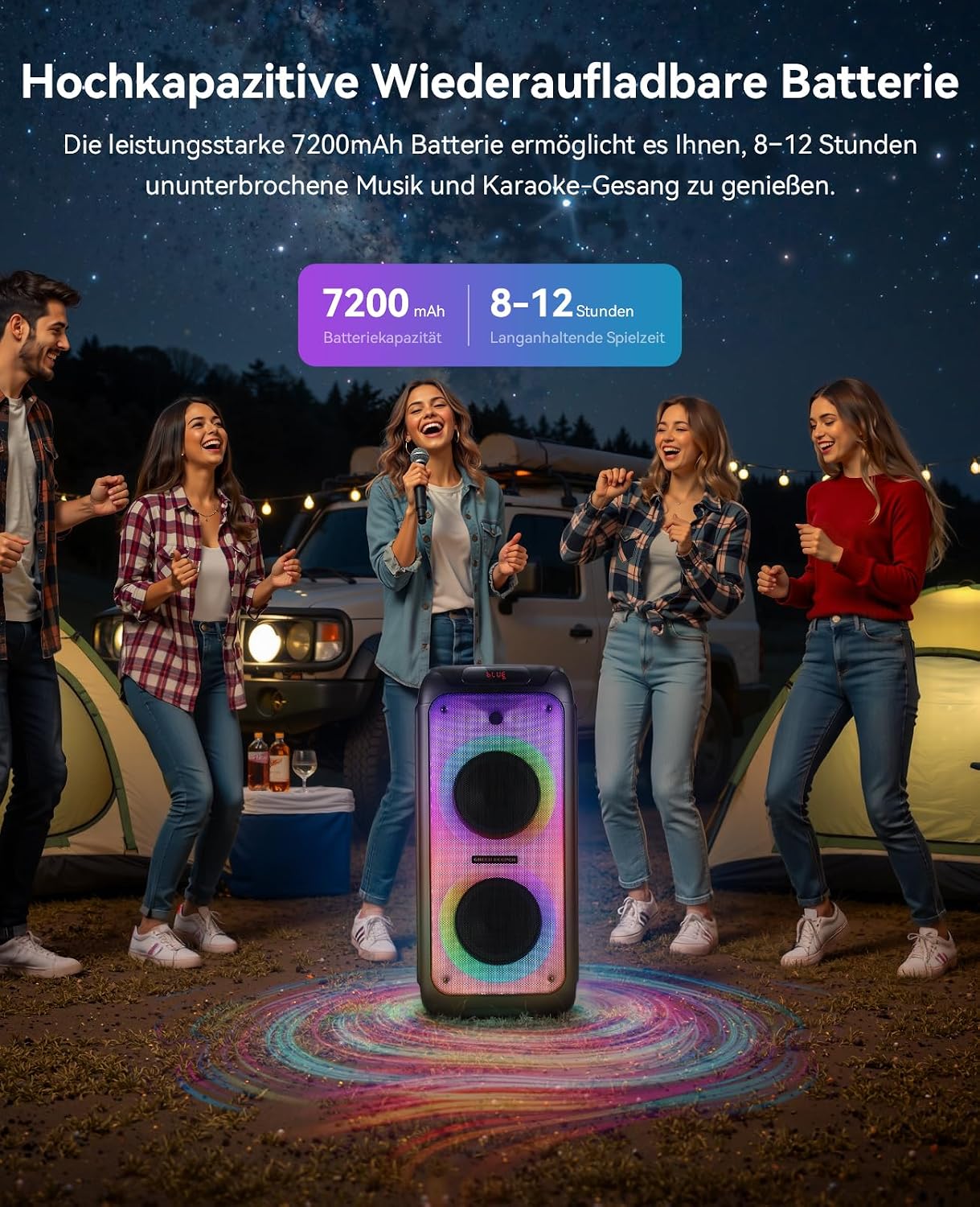 Detalle 2 de GK-MAX Karaoke Maschine 600W Bluetooth đ€