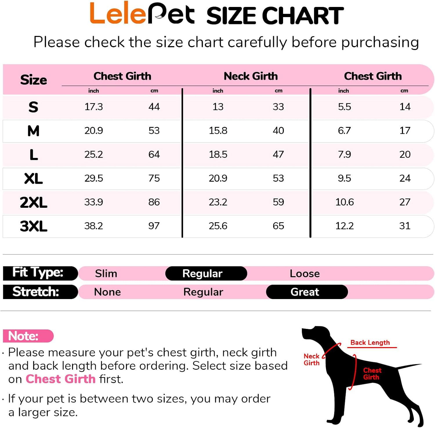Detalle de LeLePet Dog Body Suit After Surgery – Rose Red, XL