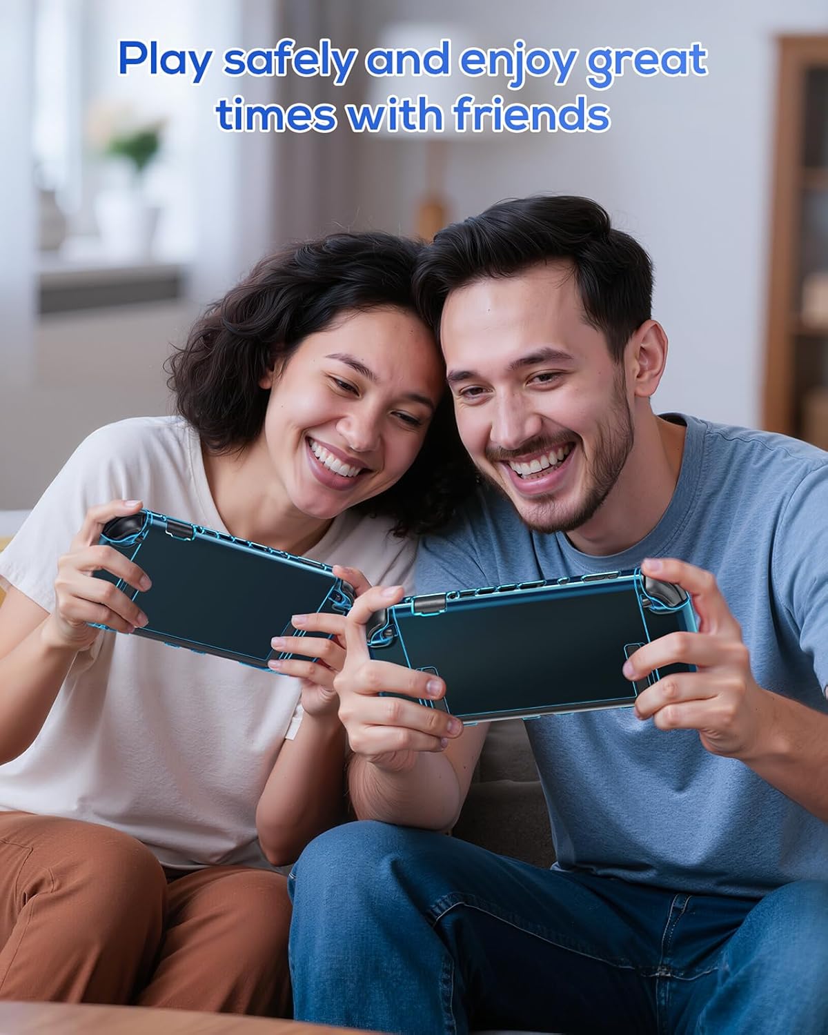 Thumbnail 6 de FYOUNG for Switch 2 Cover Case and Screen Protector Accessories Bundle with Thumb Grips – Crystal Clear (Transparent Blue)