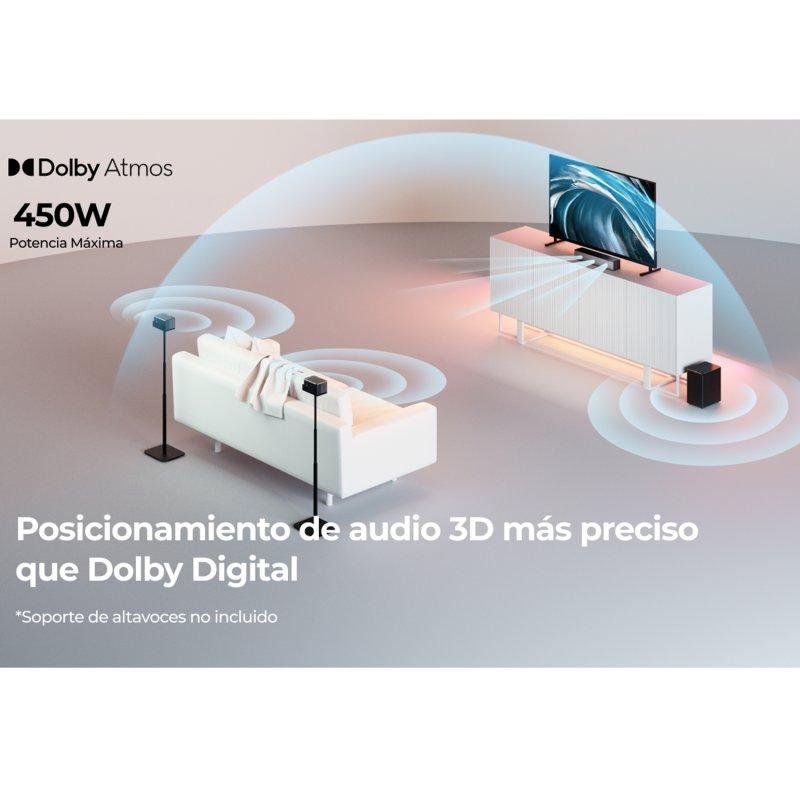 Detalle de Barra de Sonido Ultimea Poseidon M4t 5.1 450W con Dolby Atmos, HDMI-eARC y Bluetooth