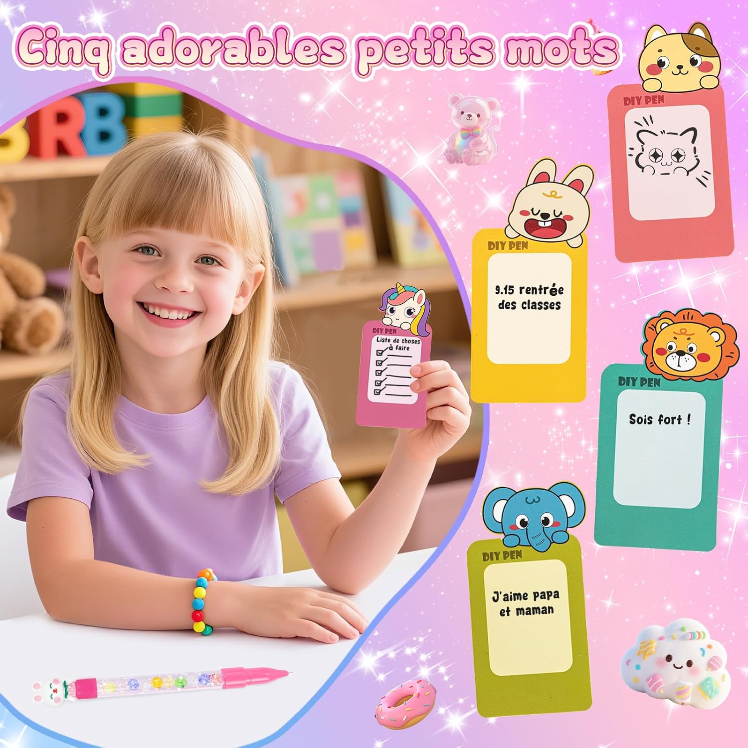Detalle de Yellcetoy Fabrique à Stylo avec 70+ Accessoires — Atelier créatif pour enfants 6–12 ans
