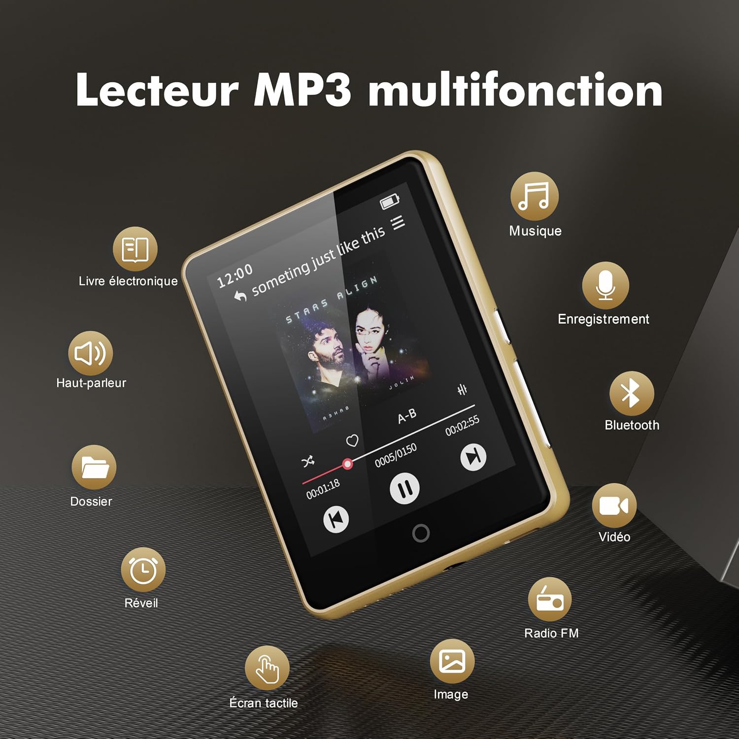 Detalle 2 de PINHUI M7-32-GL MP3-speler, 32 GB, Bluetooth 5.3 en 2,8-inch touchscreen