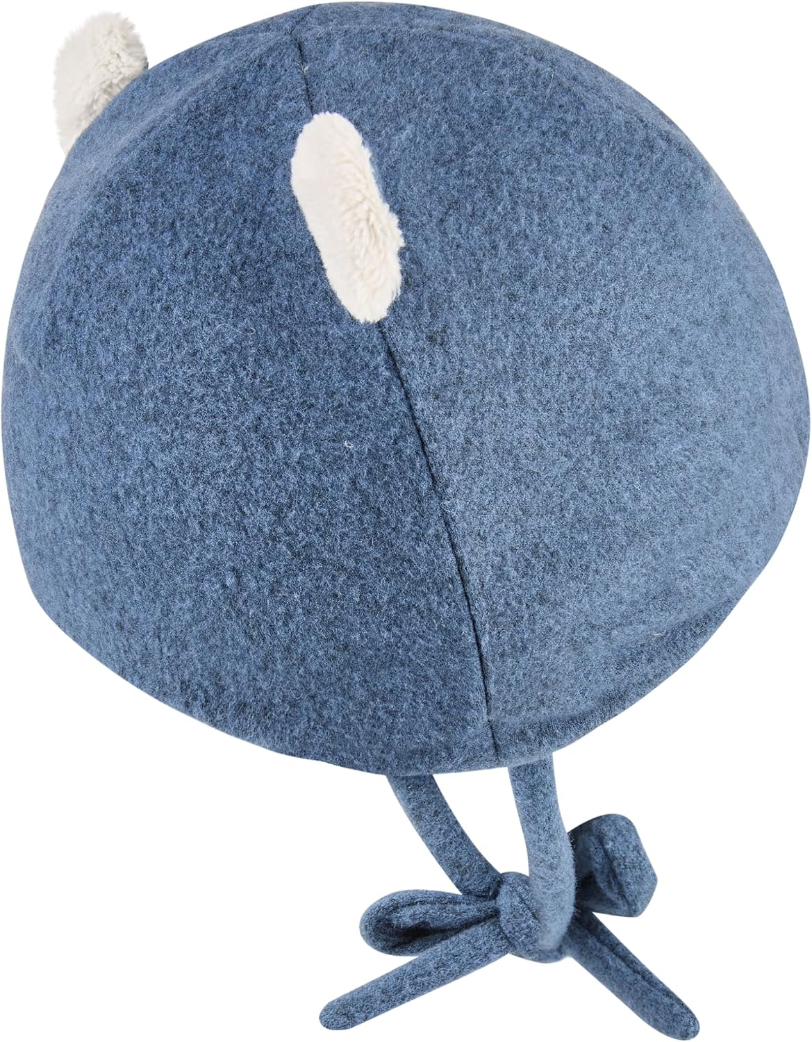 Detalle de Sterntaler Jungen Beanie-Mütze „Bär“ – Jersey mit Teddyfutter, Ohrenklappen und Bindeband (blau melange, Größe 51)