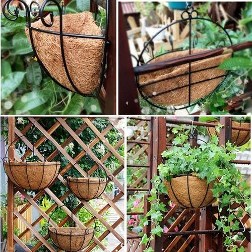 Detalle de RAYRONGLY HR20 20-Inch Half-Round Coconut Fibre Basket Liners, 2-Pack