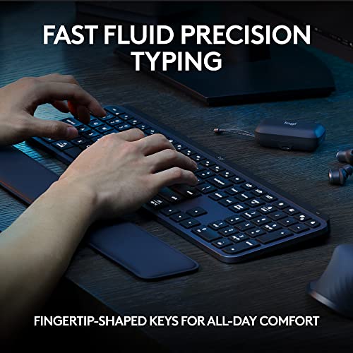 Detalle 2 de Logitech MX Keys S Wireless Keyboard Low Profile Fluid Precise - Graphite
