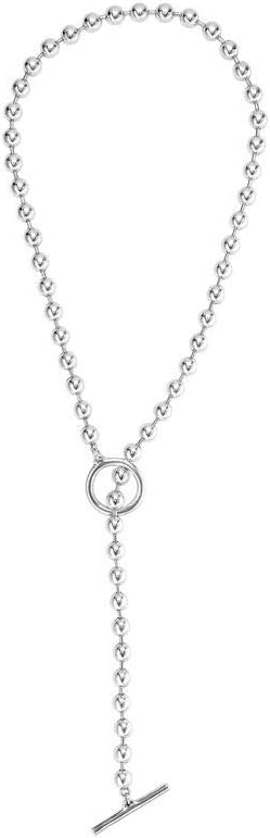 Thumbnail 1 de Ciondolo a catena lunga in lega placcata argento Sterling – 50 charm con chiusura barra e logo inciso
