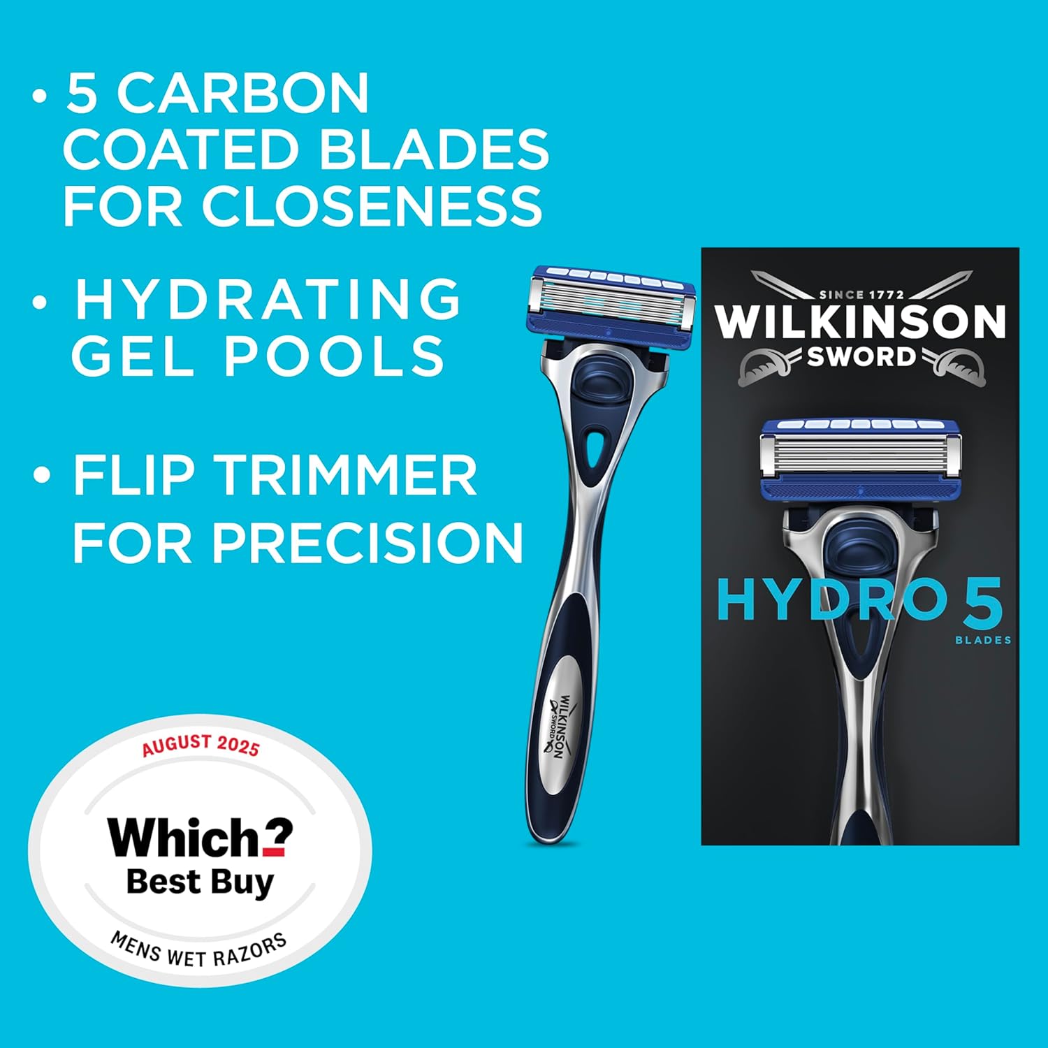 Thumbnail 1 de Wilkinson Sword Hydro 5 Men’s Razor with Reusable Handle and 13 Refill Blade Pack