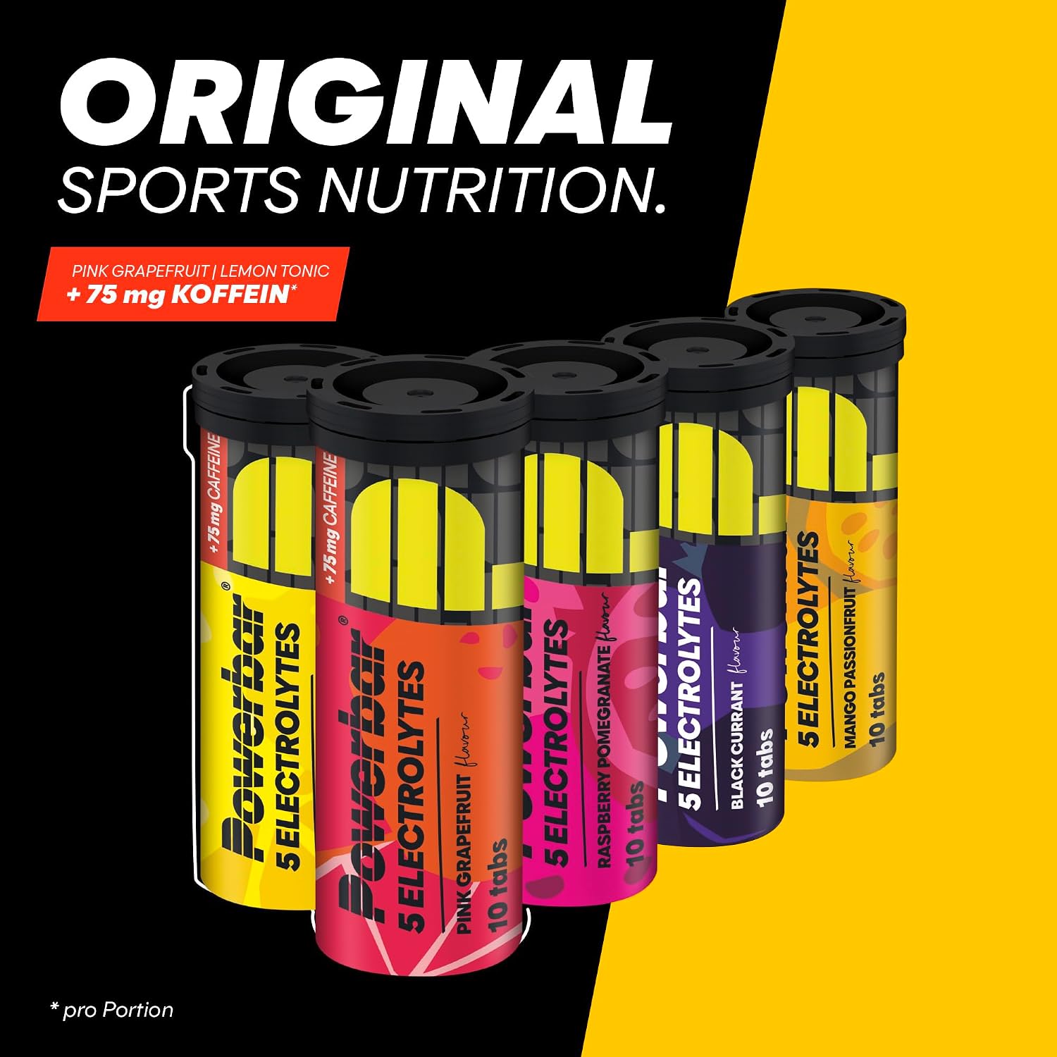 Detalle de Powerbar 5 Electrolytes Schwarze Johannisbeere – Brausetabletten, 10 Stück (12er Pack)