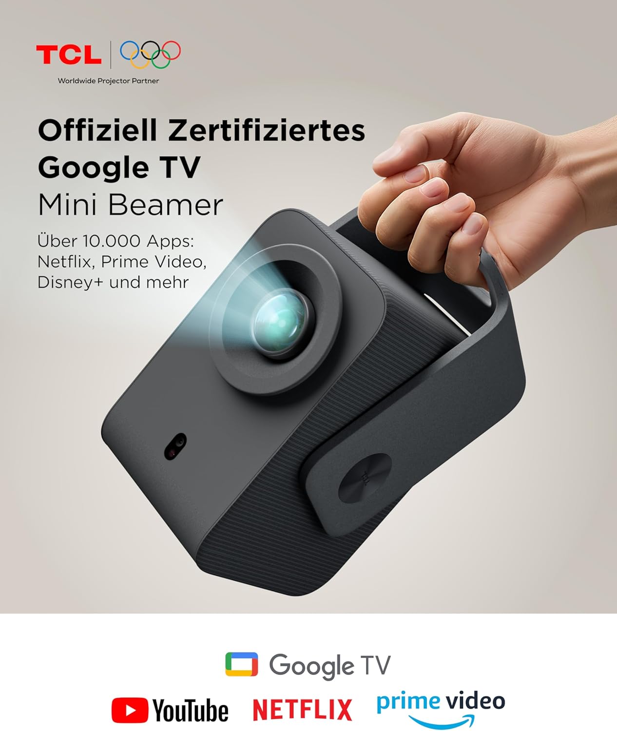 Detalle 2 de TCL C1 Mini Beamer 230 Lumen 4K kompatibel