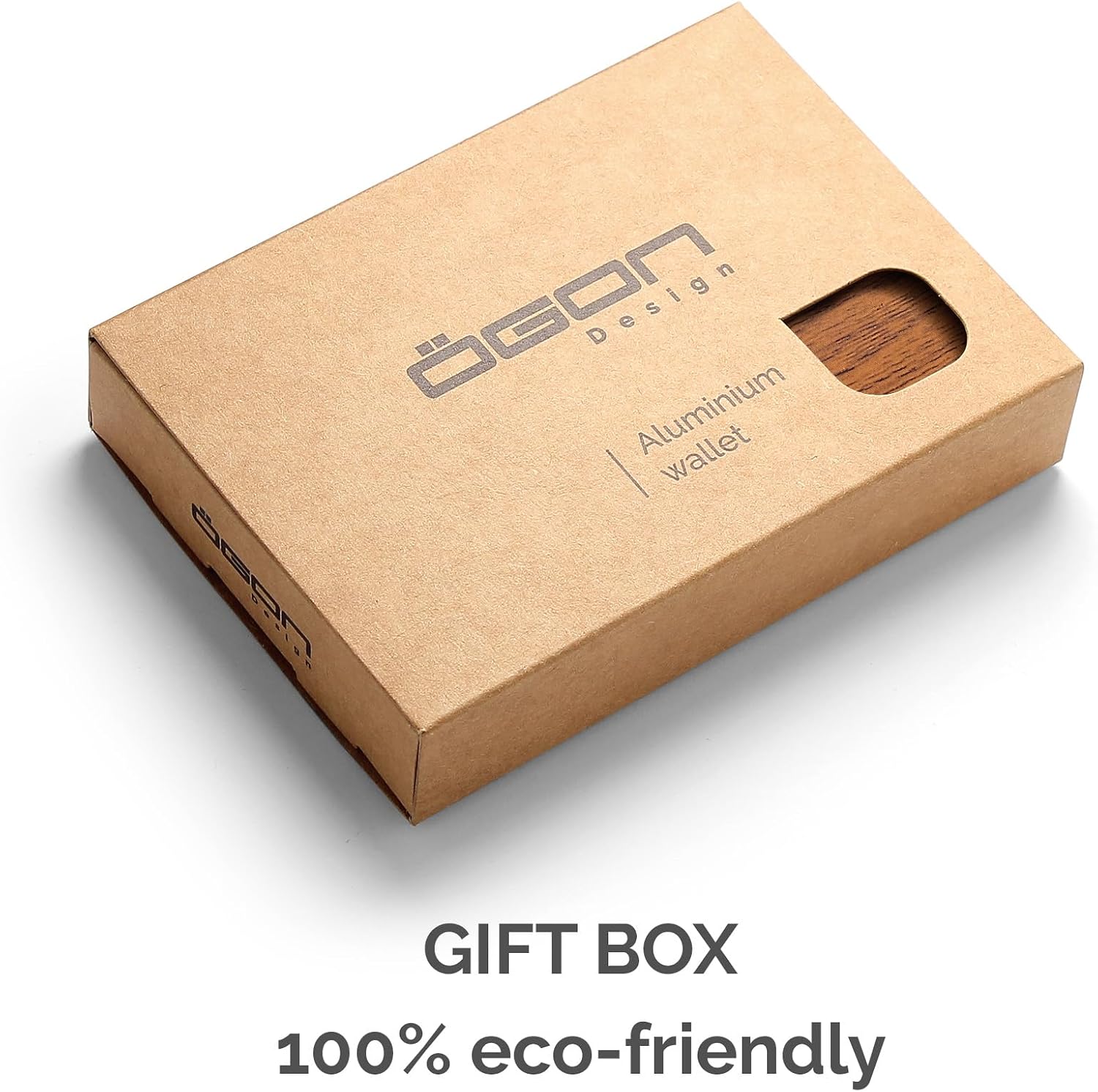 Thumbnail 6 de ÖGON -DESIGNS- Porte-Cartes en Aluminium, Stockholm Sequoia Wood Effect with Extra-Secure Lock